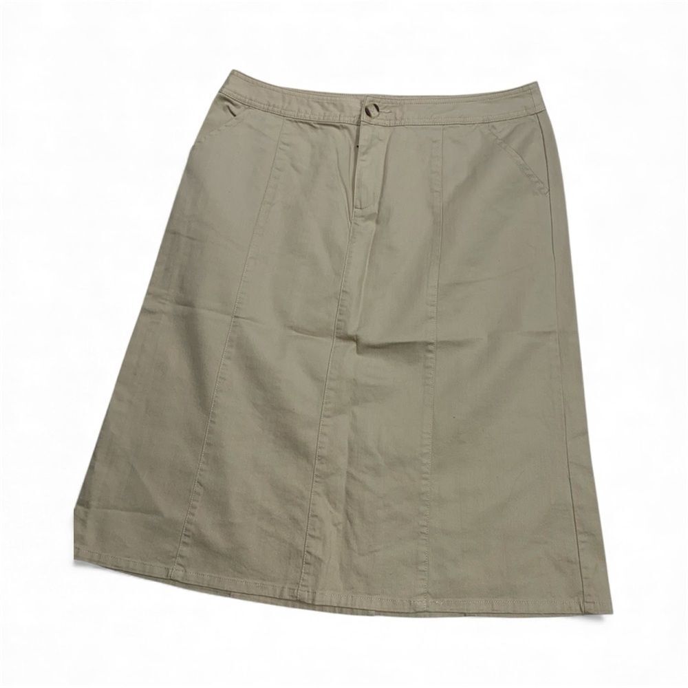 * Christopher & Banks size 14 Khaki A-Line Skirt 27” long